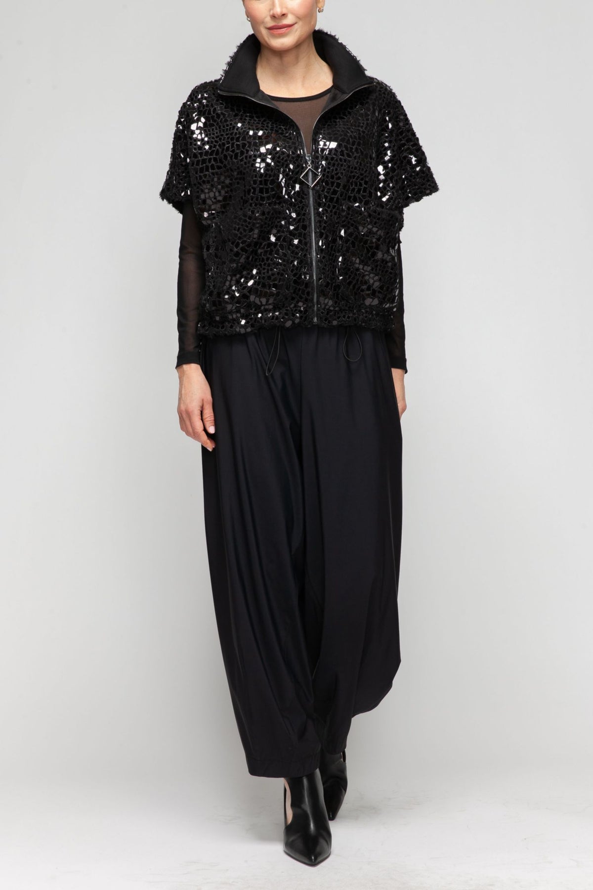 IC COLLECTION Vest - 7144V - BLACK