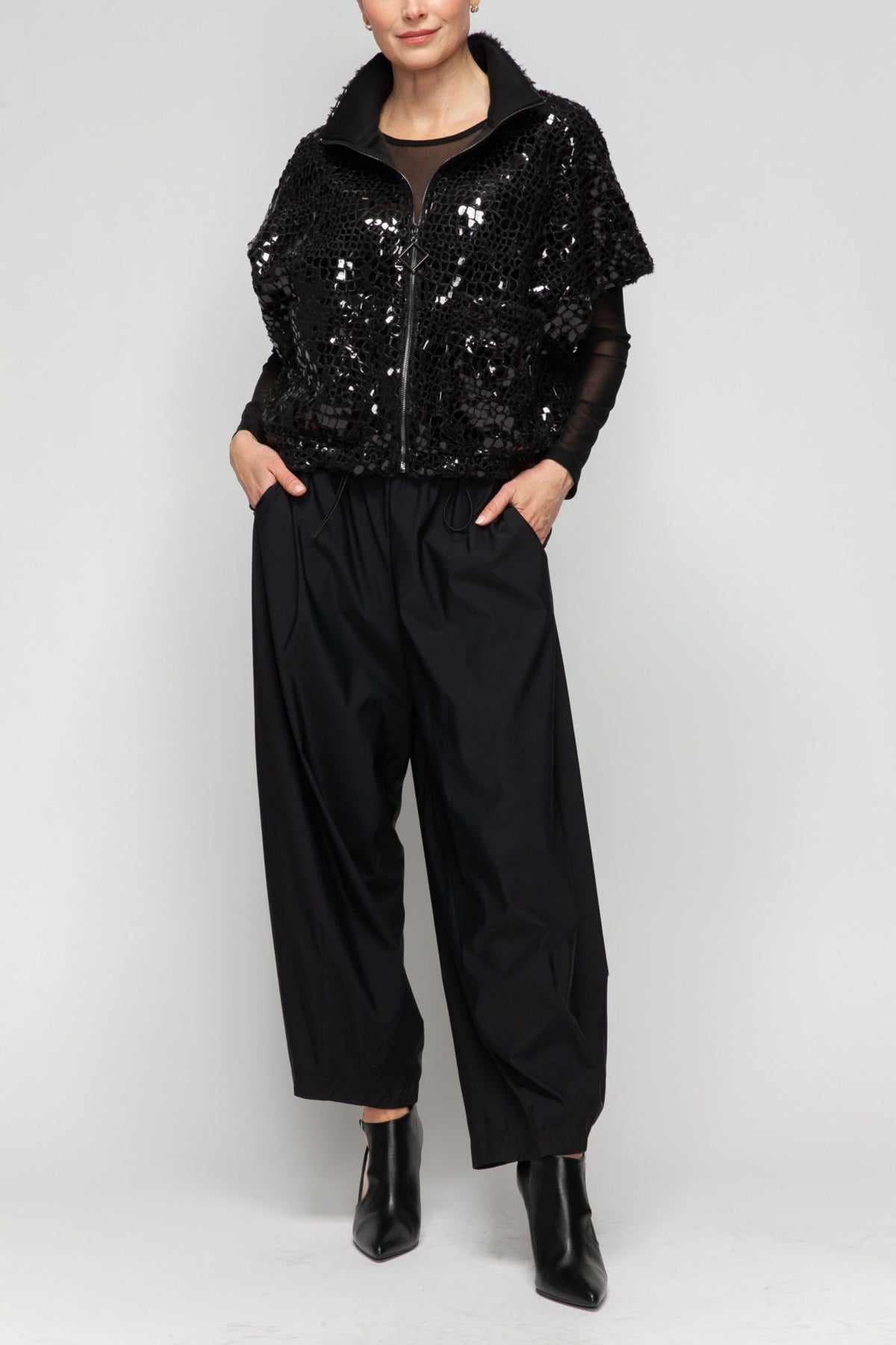 IC COLLECTION Vest - 7144V - BLACK