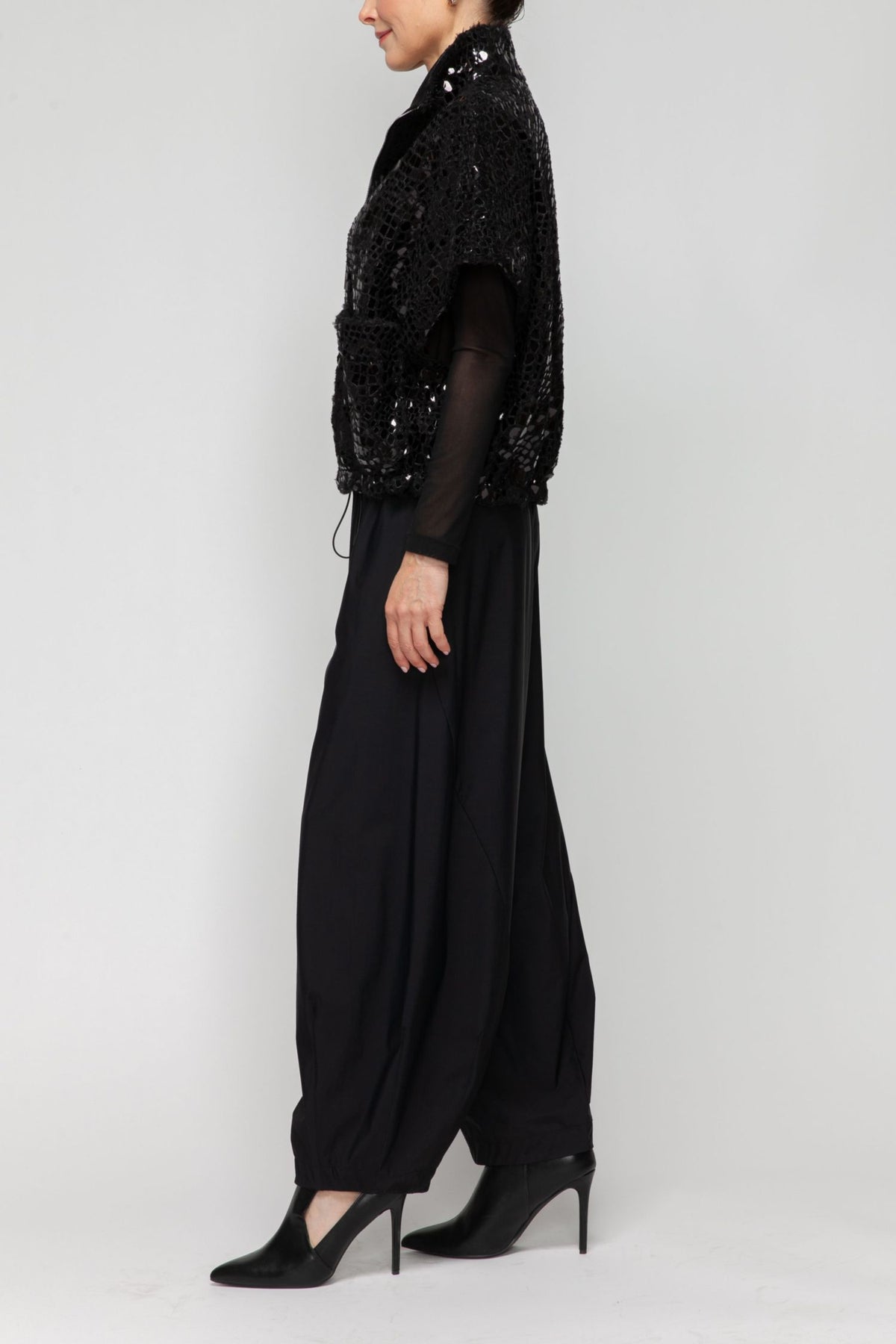 IC COLLECTION Vest - 7144V - BLACK