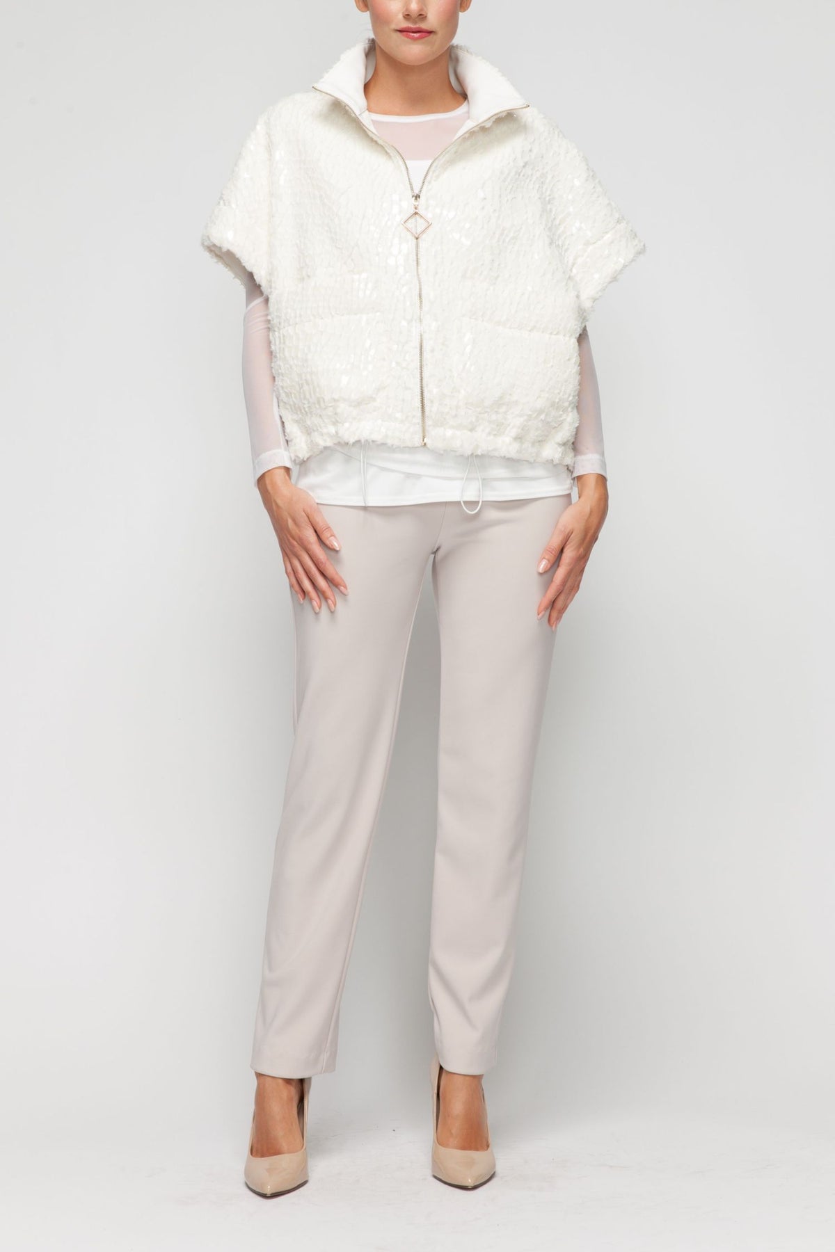 IC COLLECTION Vest - 7144V - WHITE