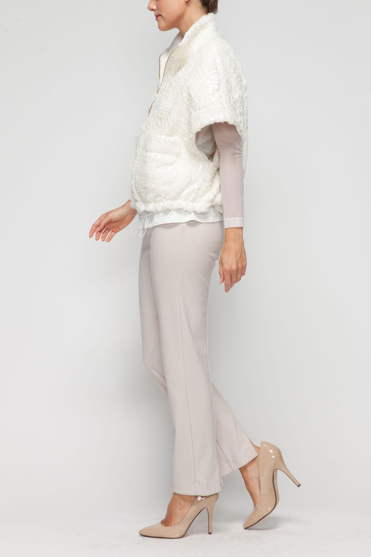 IC COLLECTION Vest - 7144V - WHITE