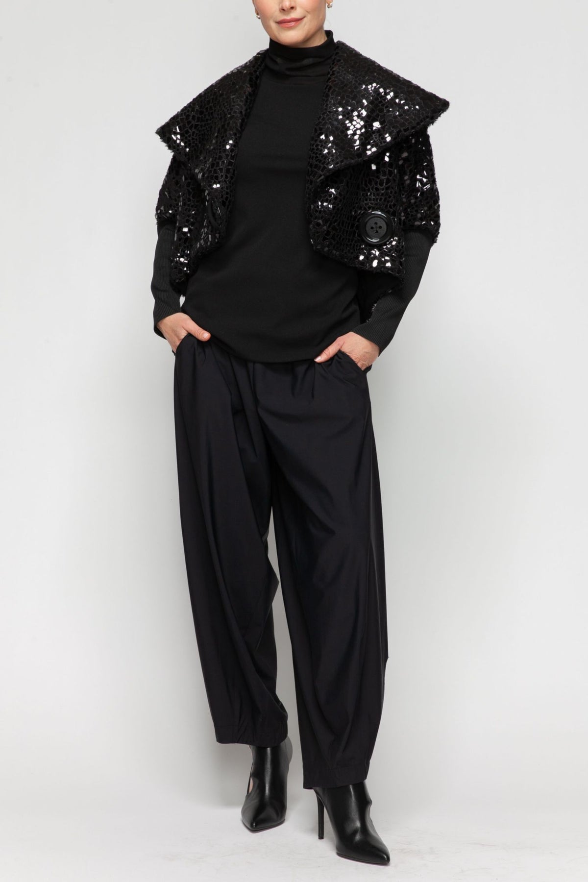 IC COLLECTION Jacket - 7145J - BLACK
