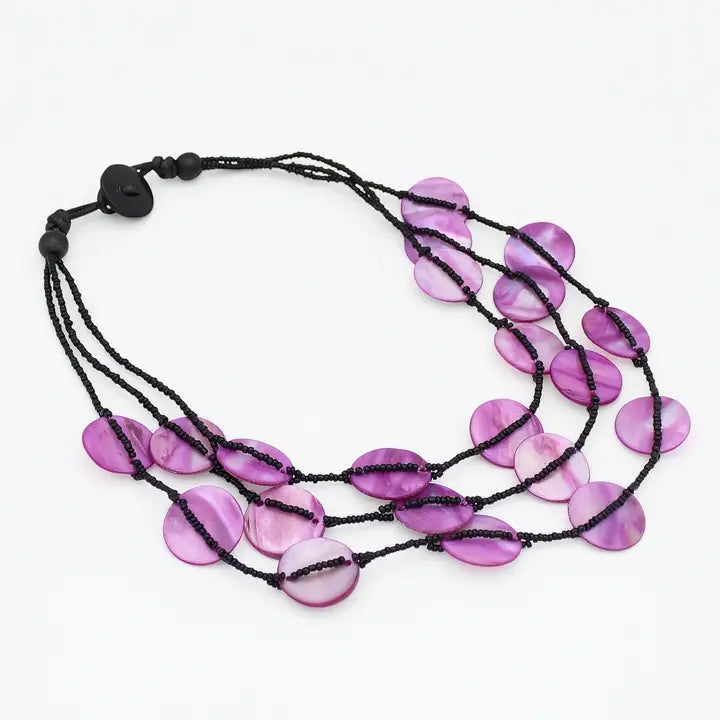 SYLCA Purple Sky Dream Bib Necklace - LS26N15 - PURPLE