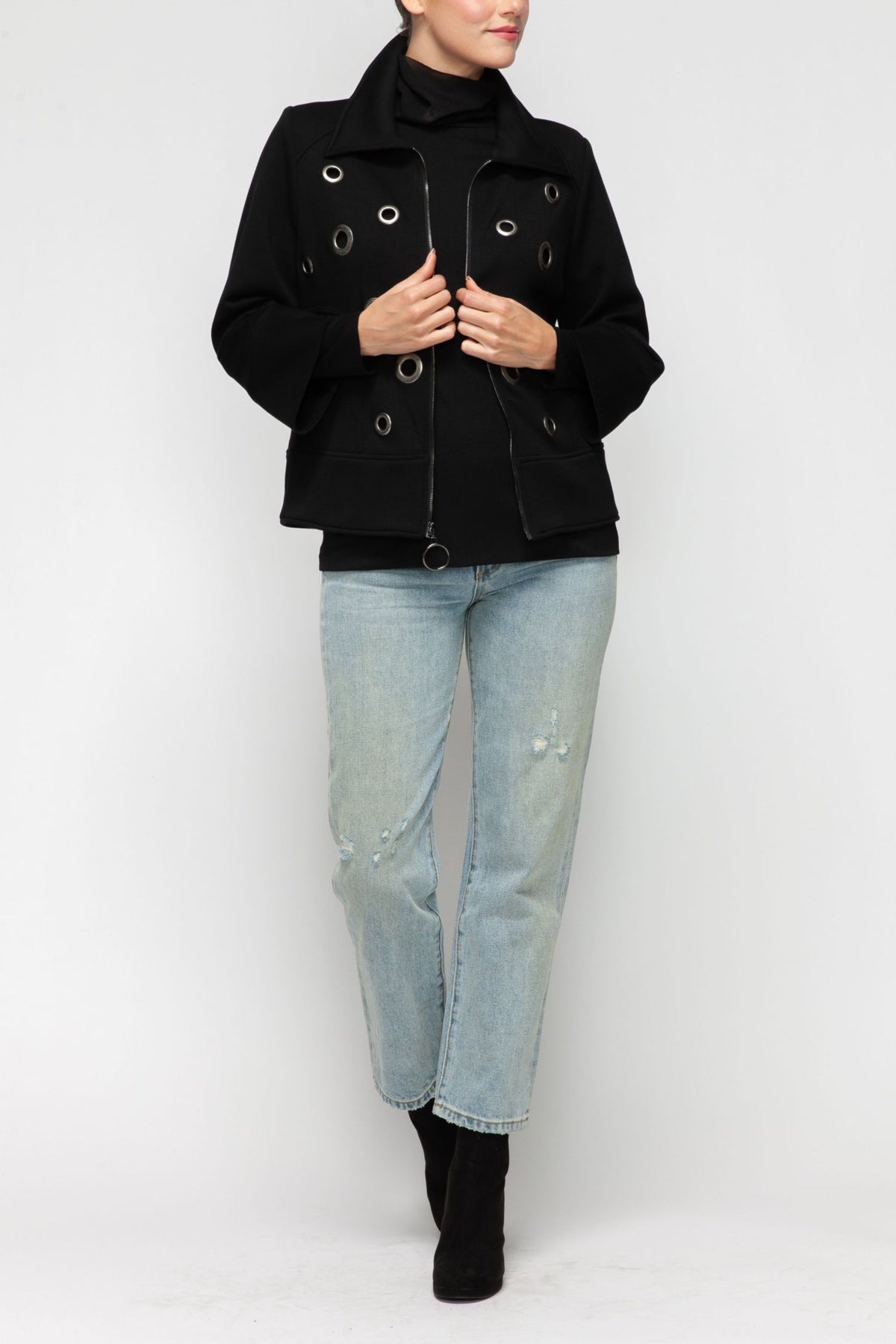 IC COLLECTION Jacket - 7170J - BLACK
