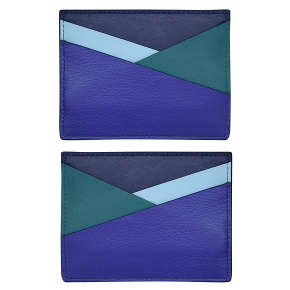 ili New York - ASYMMETRIC CARD CASE - 7173 - Denim Multi