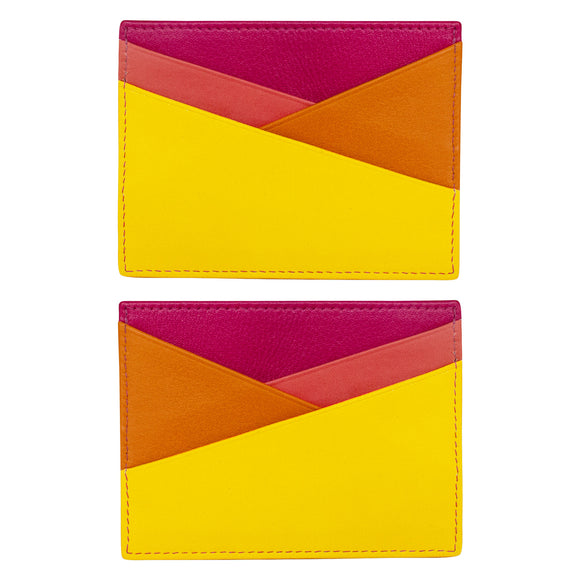 ili New York - ASYMMETRIC CARD CASE - 7173 - Sunset Multi