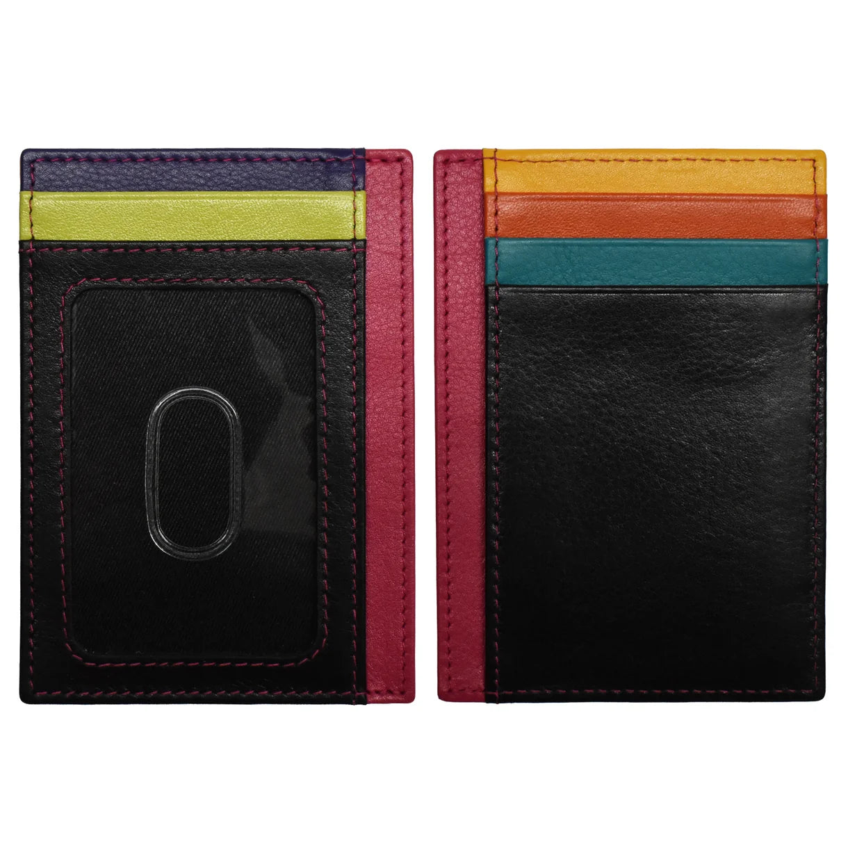 ili New York - POCKET I.D. CARD CASE - 7176 - Black Brights
