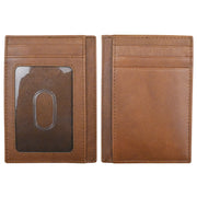 ili New York - POCKET I.D. CARD CASE - 7176 - Antique Saddle