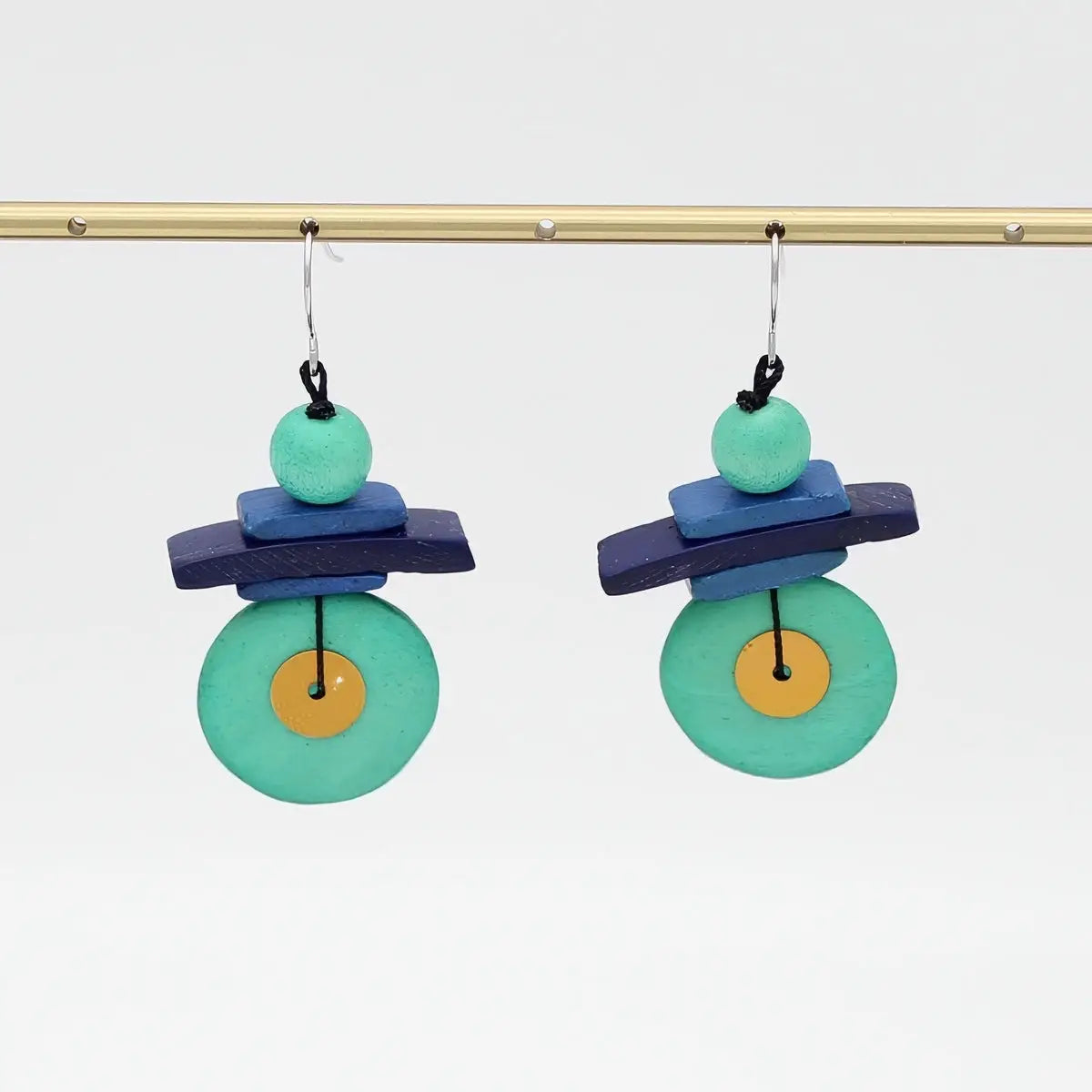 SYLCA  Assuta Teal Drop Earrings