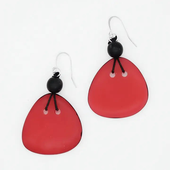 SYLCA Red Petal Pop Resin Earrings - SD26E08 - RED