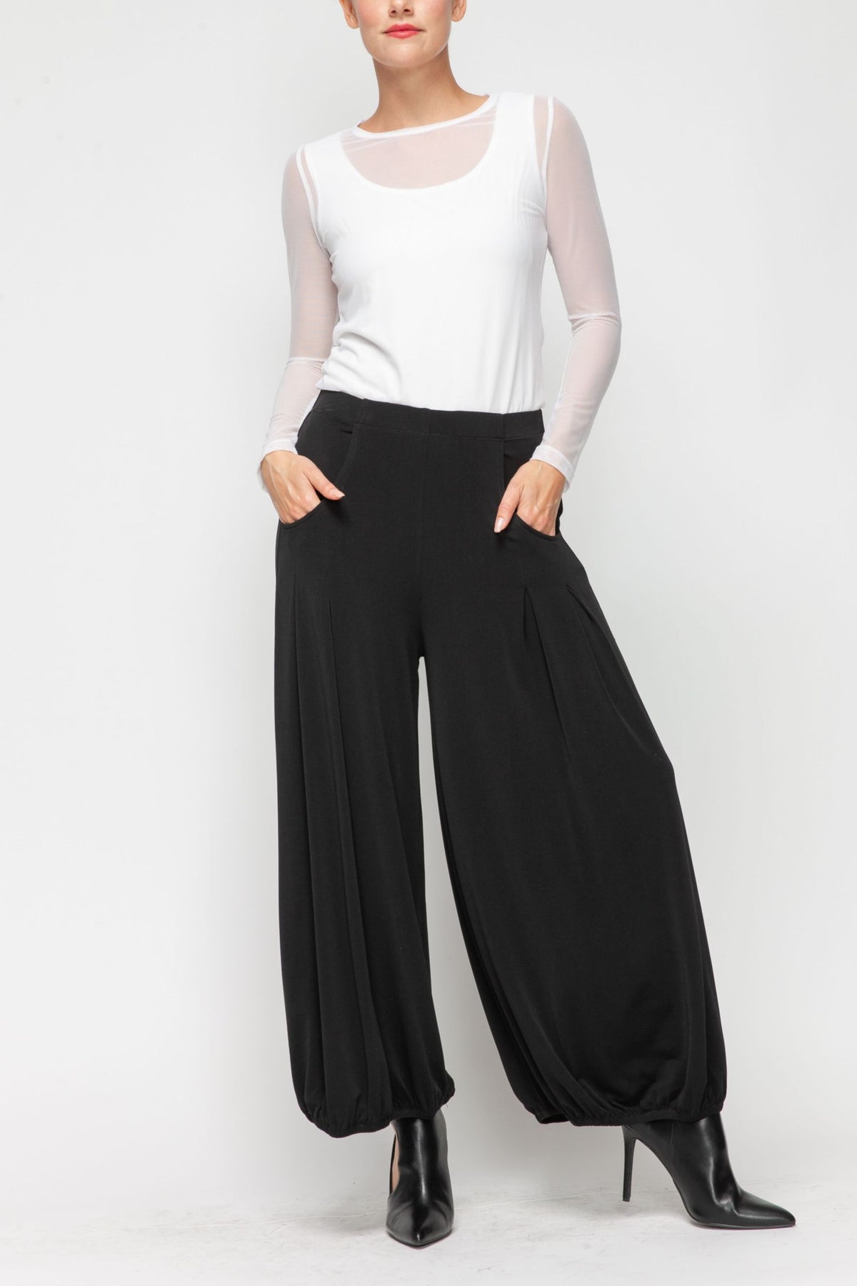 IC COLLECTION Pants - 7200P - BLACK