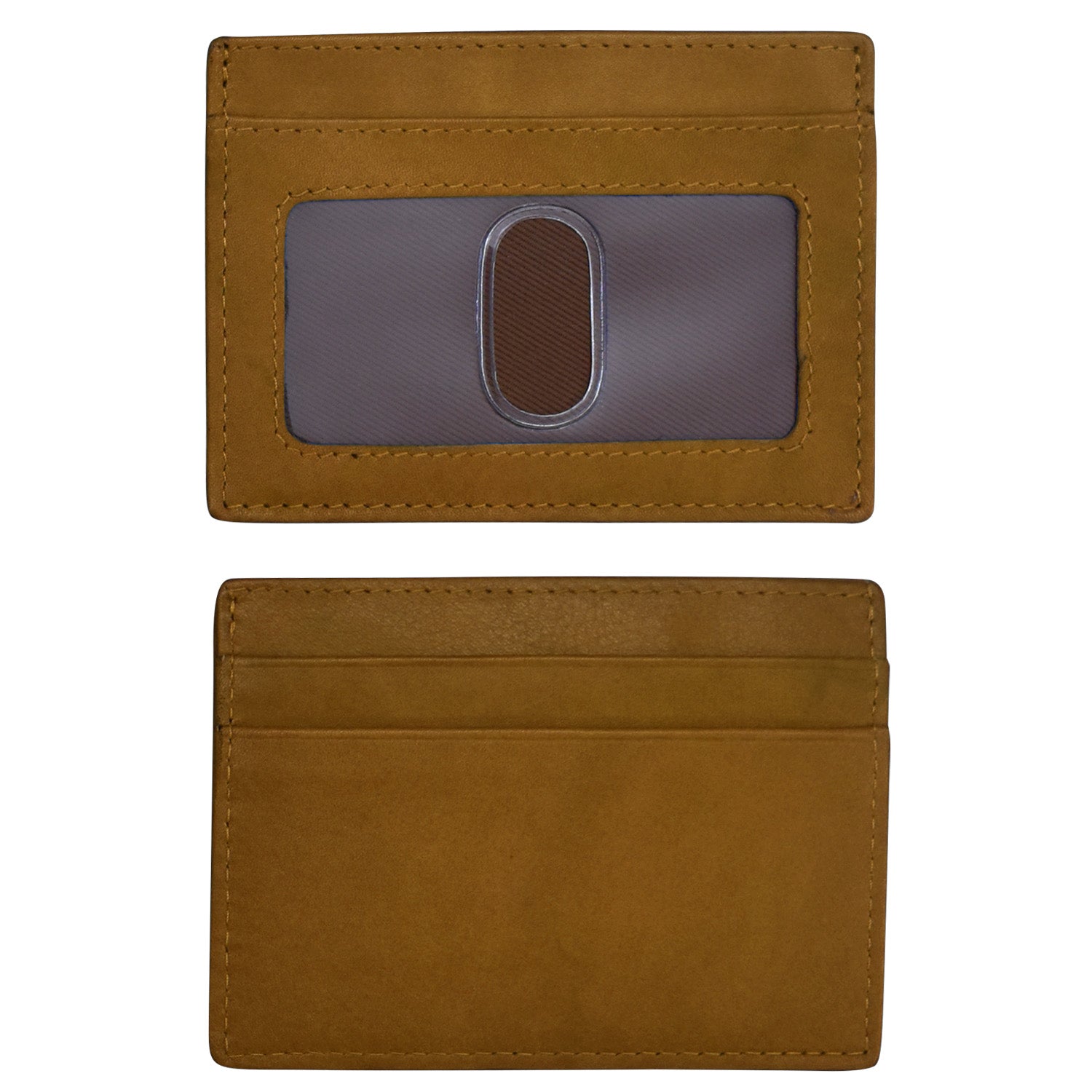 ili New York - POCKET I.D. CARD CASE - 7201 - Antique Saddle