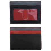 ili New York - POCKET I.D. CARD CASE - 7201 - Black Red Gray