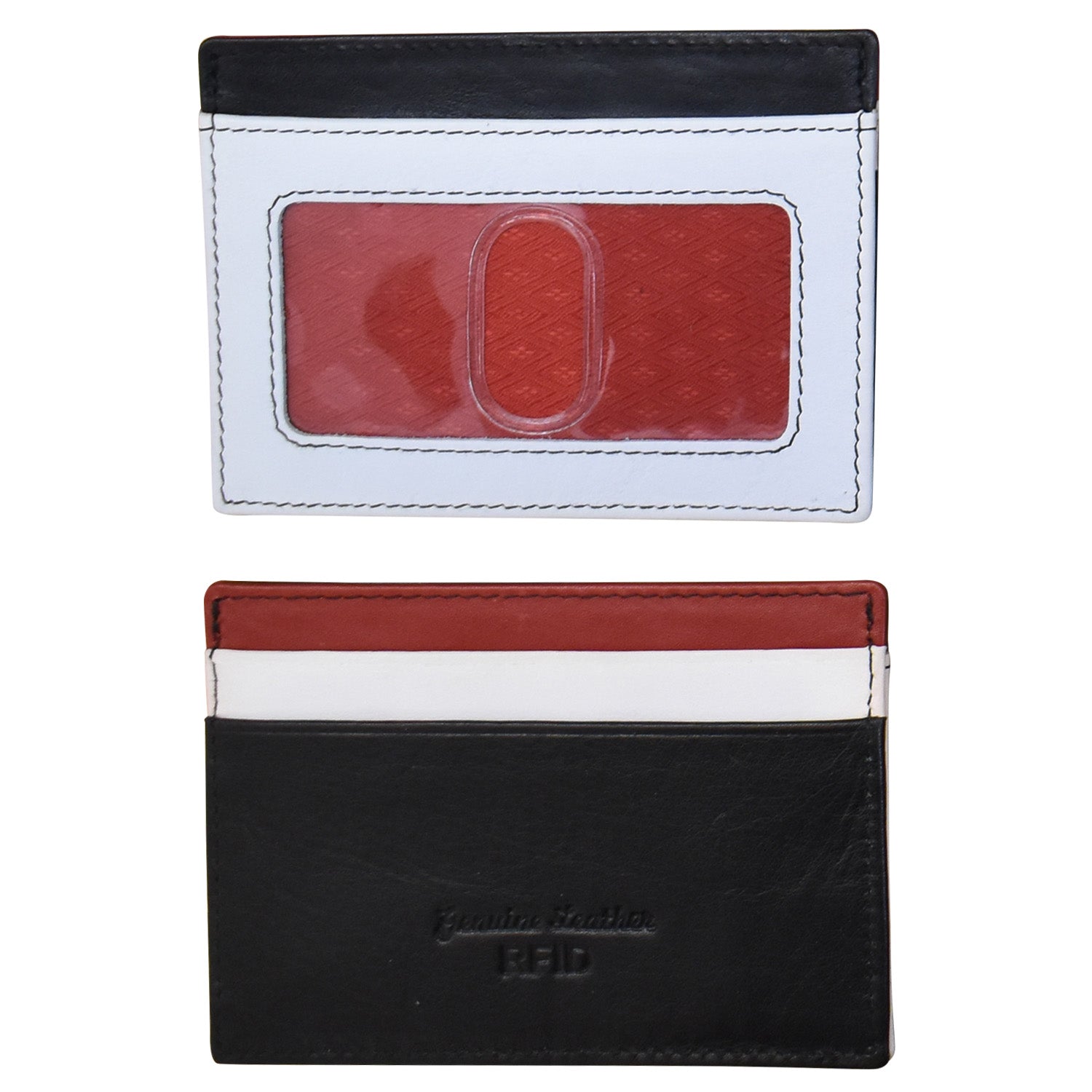 ili New York - POCKET I.D. CARD CASE - 7201 - Black White Red