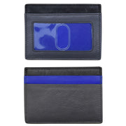 ili New York - POCKET I.D. CARD CASE - 7201 - Gray Cobalt Blue