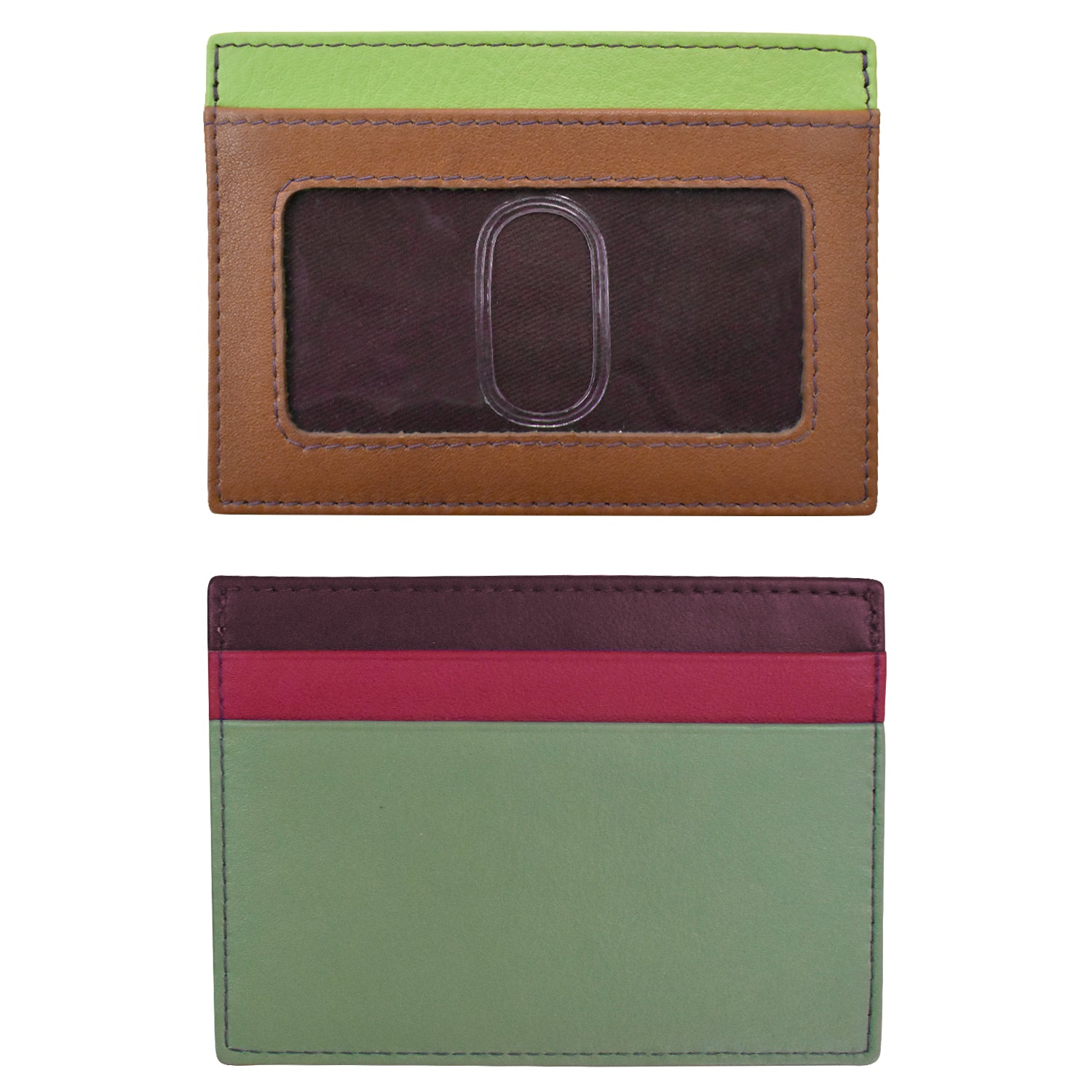 ili New York - POCKET I.D. CARD CASE - 7201 - Sage Multi