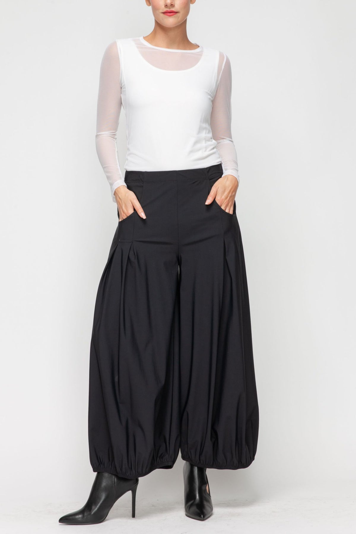 IC COLLECTION Pants - 7206P - BLACK