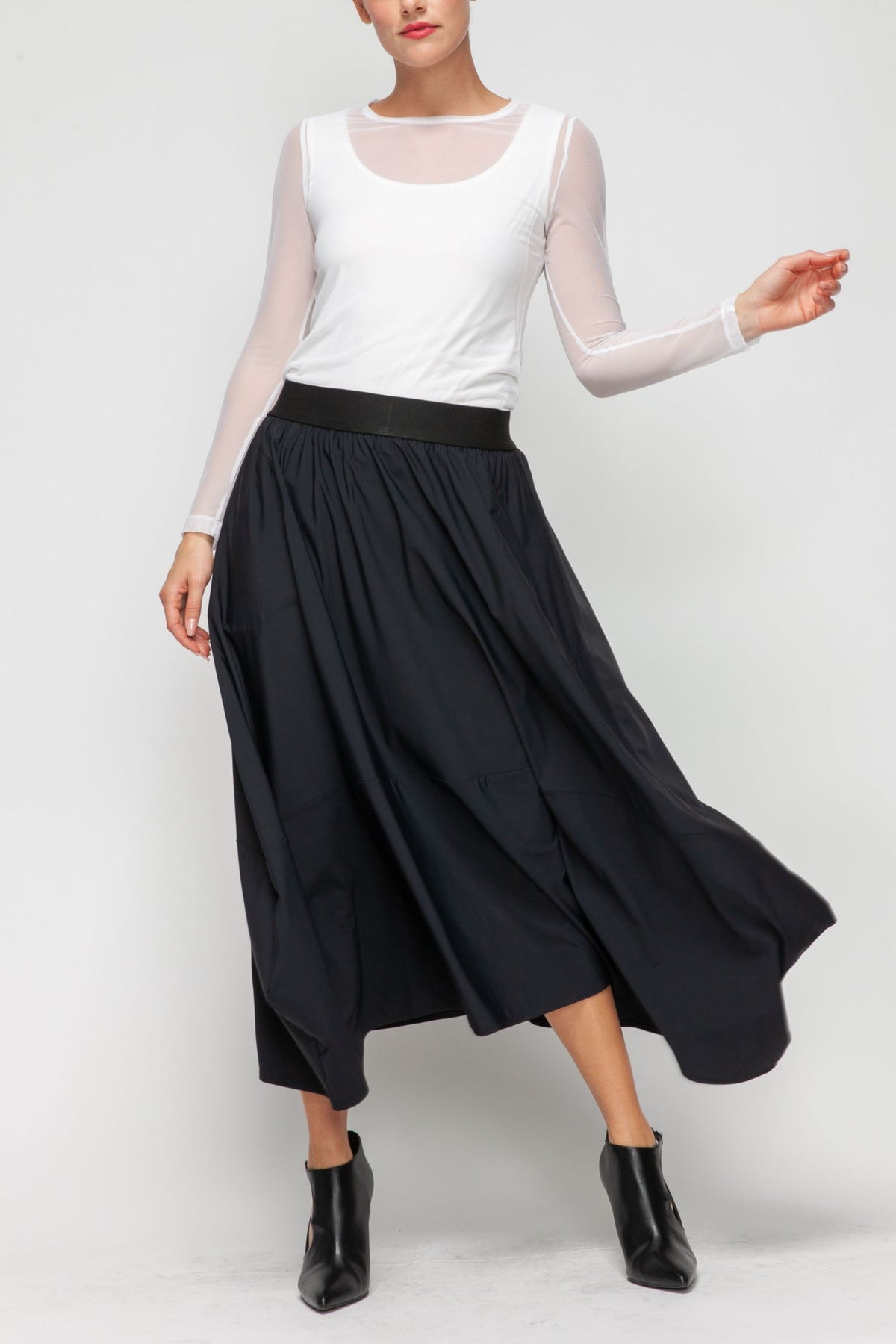 IC COLLECTION Skirt- 7222 - BLACK
