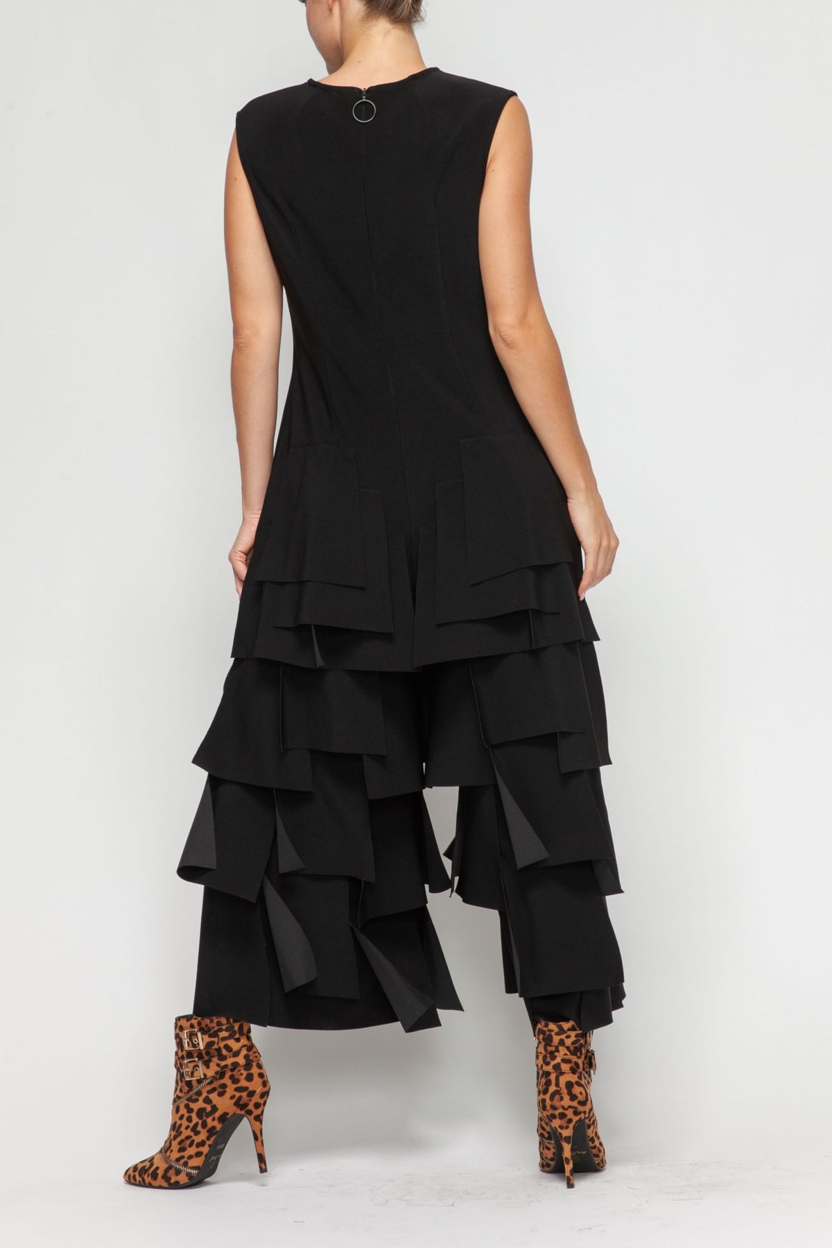 IC COLLECTION Jump Suit - 7224JS - BLACK