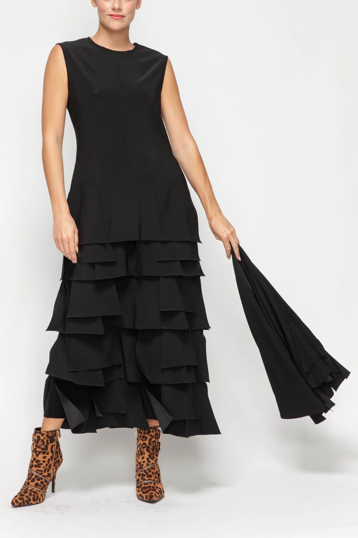 IC COLLECTION Jump Suit - 7224JS - BLACK
