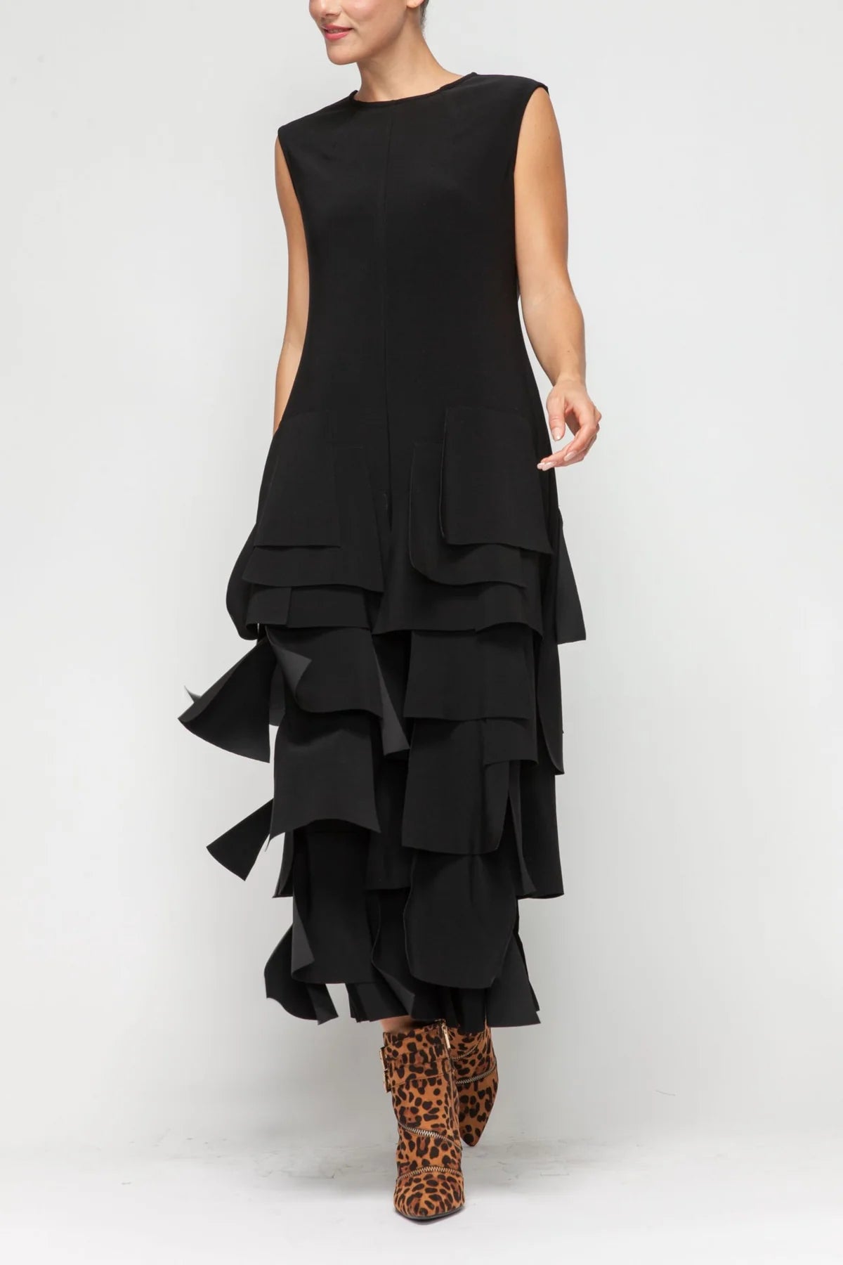 IC COLLECTION Jump Suit - 7224JS - BLACK