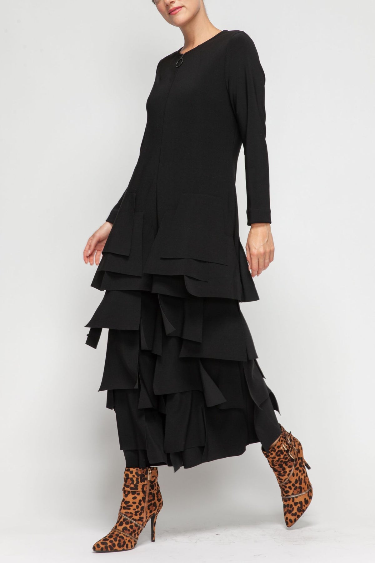 IC COLLECTION Jump Suit - 7232JS - BLACK