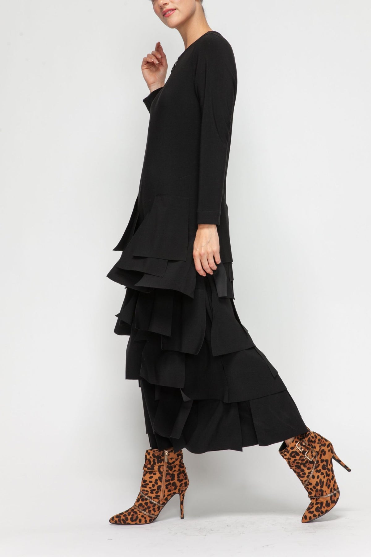 IC COLLECTION Jump Suit - 7232JS - BLACK