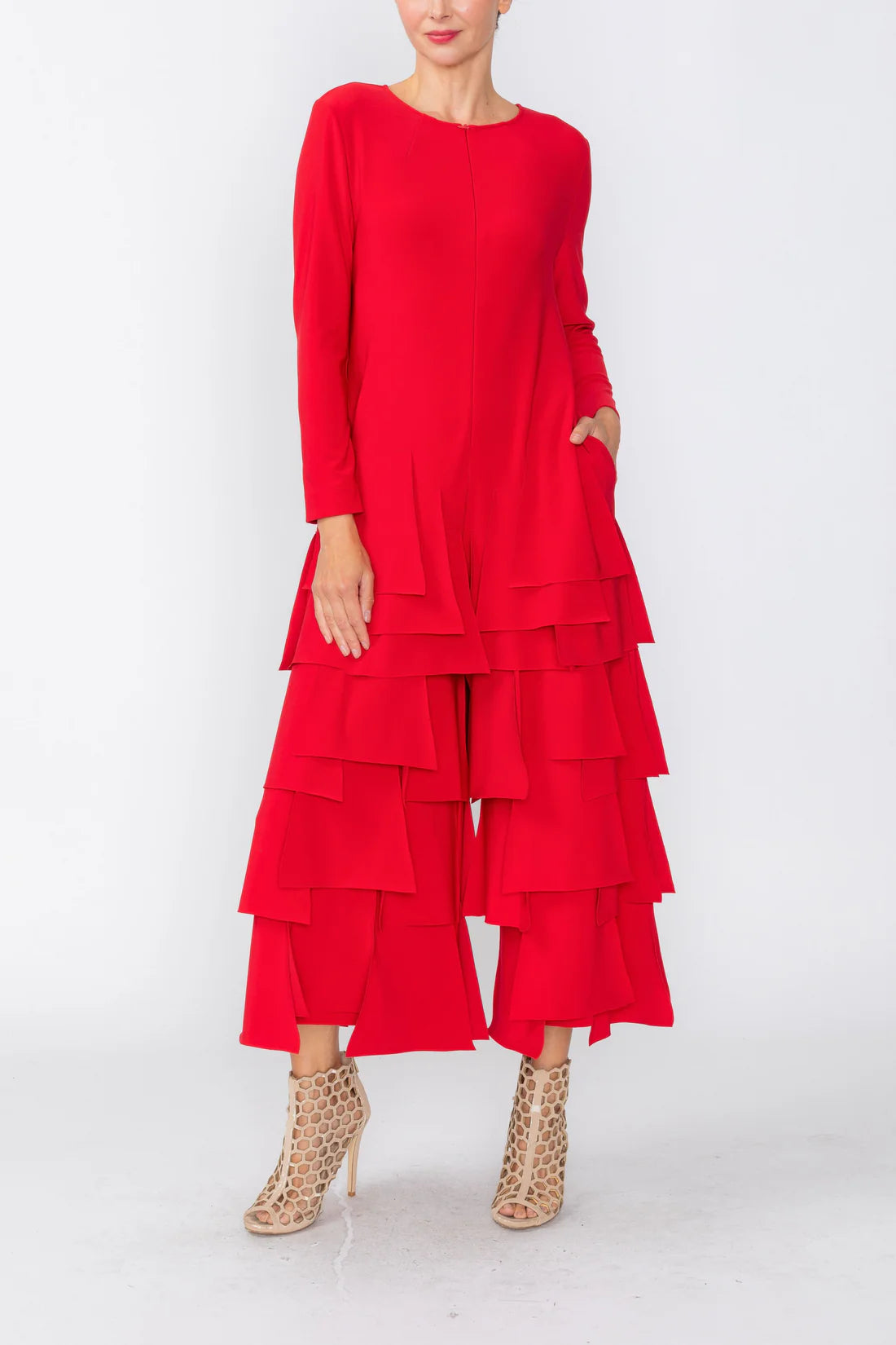 IC COLLECTION Jumpsuit - 7232JS - RED