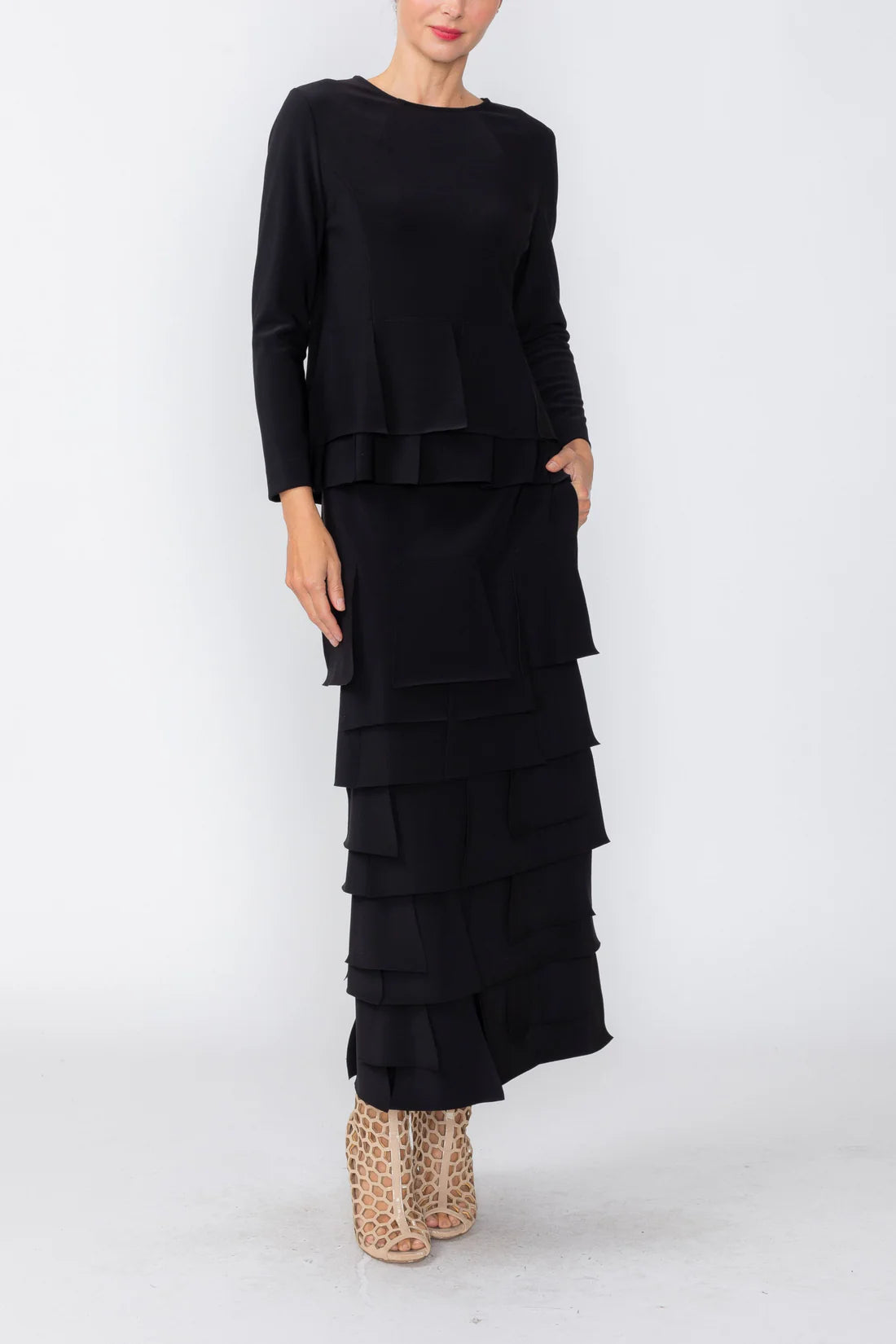 IC COLLECTION Top - 7233T - BLACK