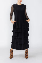 IC COLLECTION Dress - 7236D - BLACK
