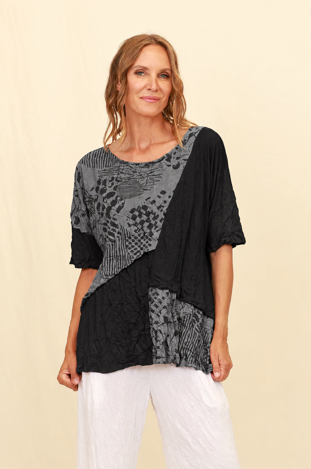 Chalet Recycled Crinkle Jersey Eudora Top - C72408