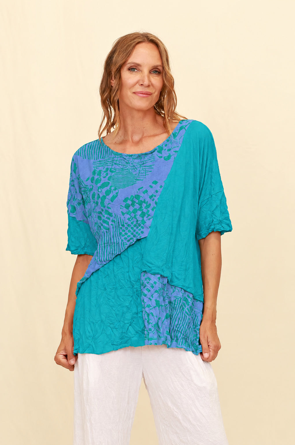 Chalet Recycled Crinkle Jersey Eudora Top - C72408