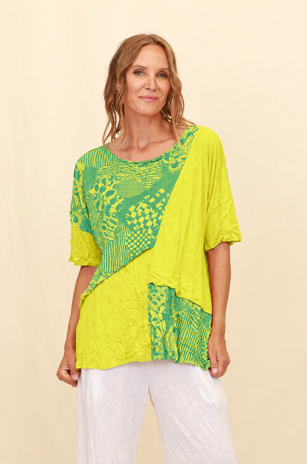 Chalet Recycled Crinkle Jersey Eudora Top - C72408