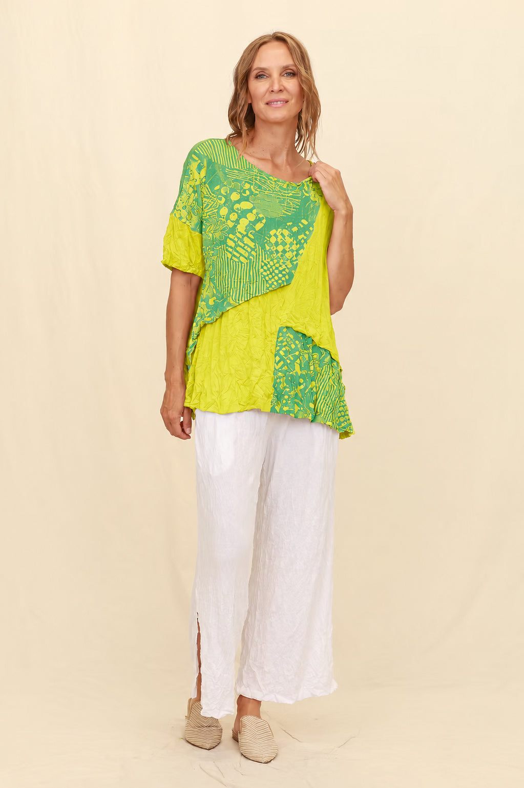 Chalet Recycled Crinkle Jersey Eudora Top - C72408