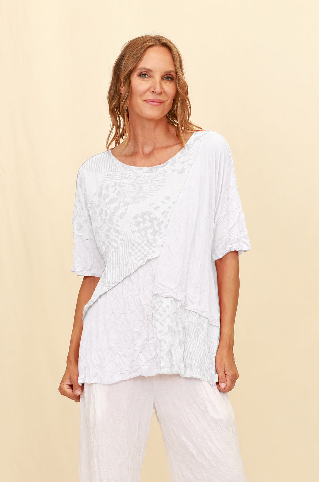 Chalet Recycled Crinkle Jersey Eudora Top - C72408