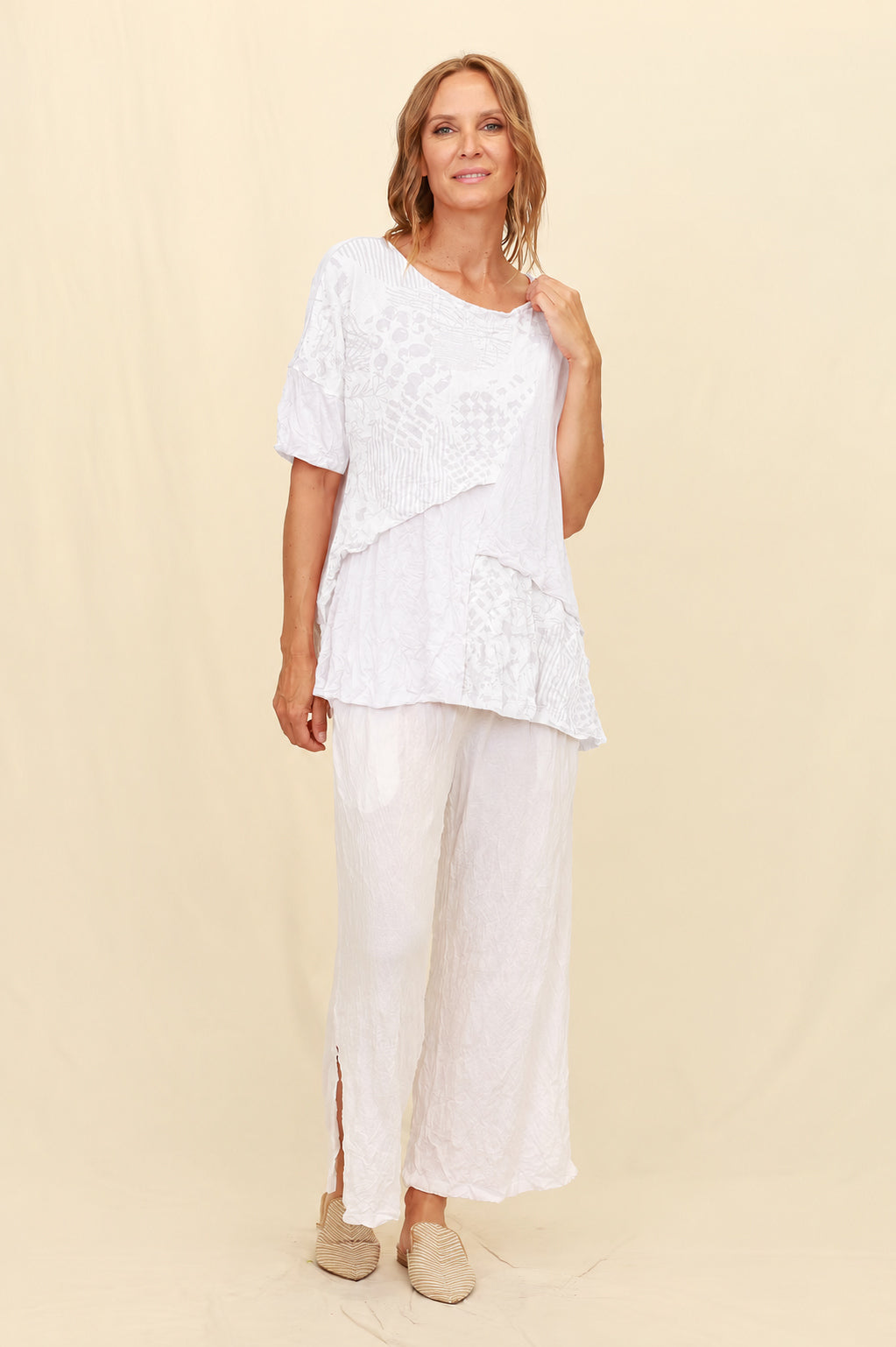 Chalet Recycled Crinkle Jersey Eudora Top - C72408