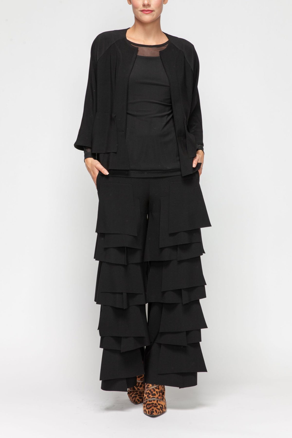 IC COLLECTION Jacket - 7246J - BLACK