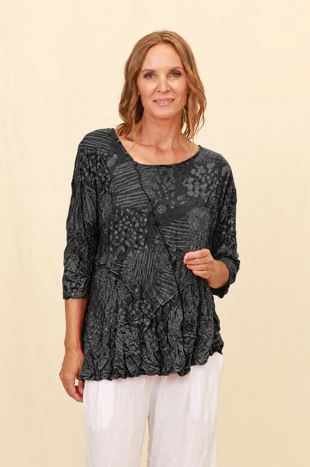 Chalet Recycled Crinkle Jersey Pandora Top - C72681
