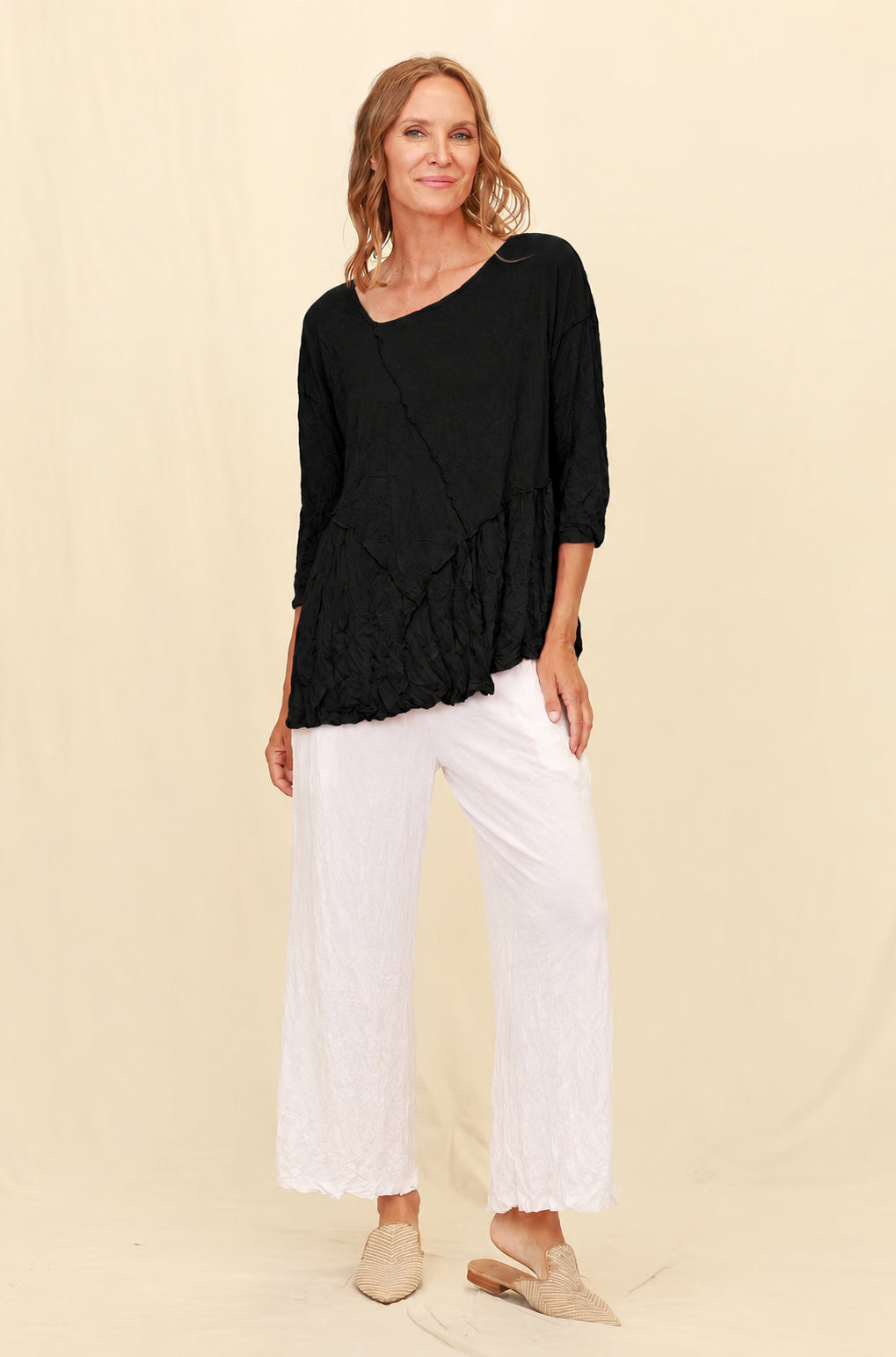 Chalet Recycled Crinkle Jersey Pandora Top - C72681