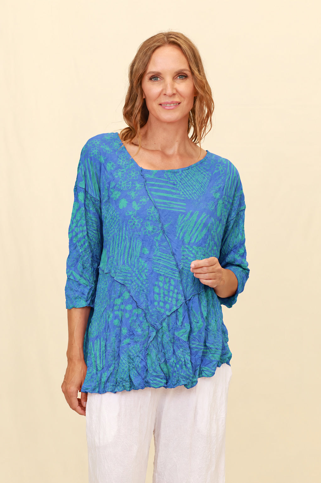 Chalet Recycled Crinkle Jersey Pandora Top - C72681
