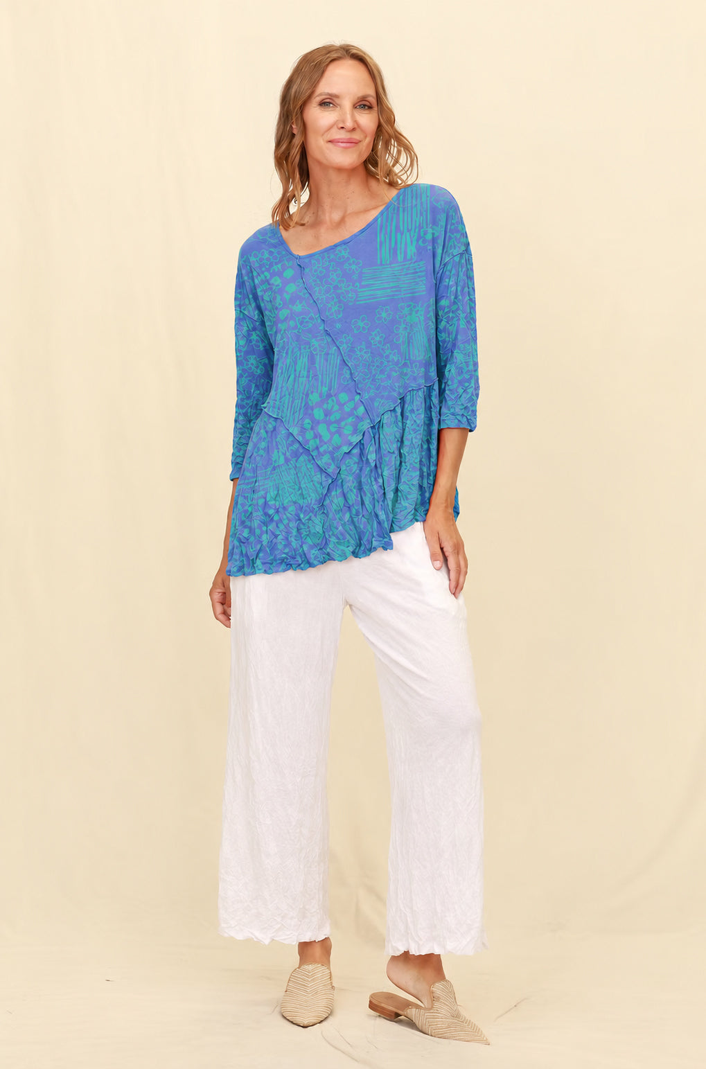 Chalet Recycled Crinkle Jersey Pandora Top - C72681
