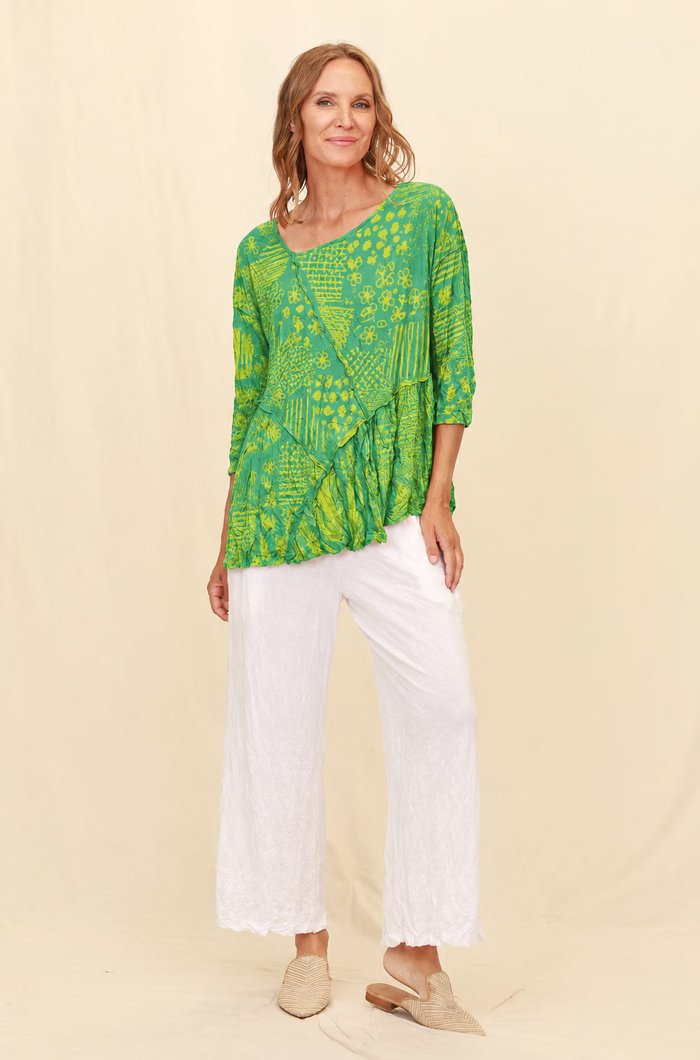 Chalet Recycled Crinkle Jersey Pandora Top - C72681