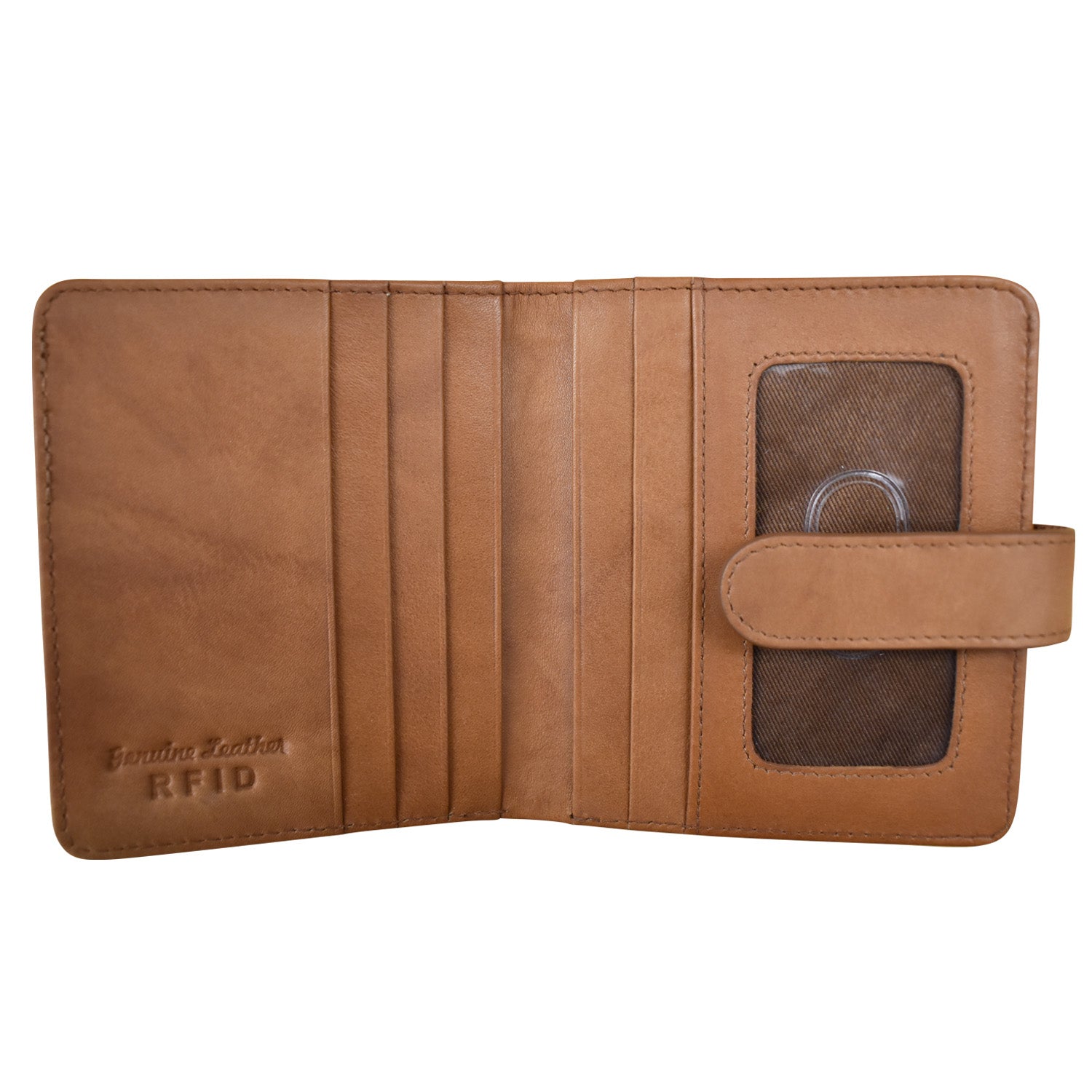 ili New York - SMALL BIFOLD WALLET - 7301 - Antique Saddle