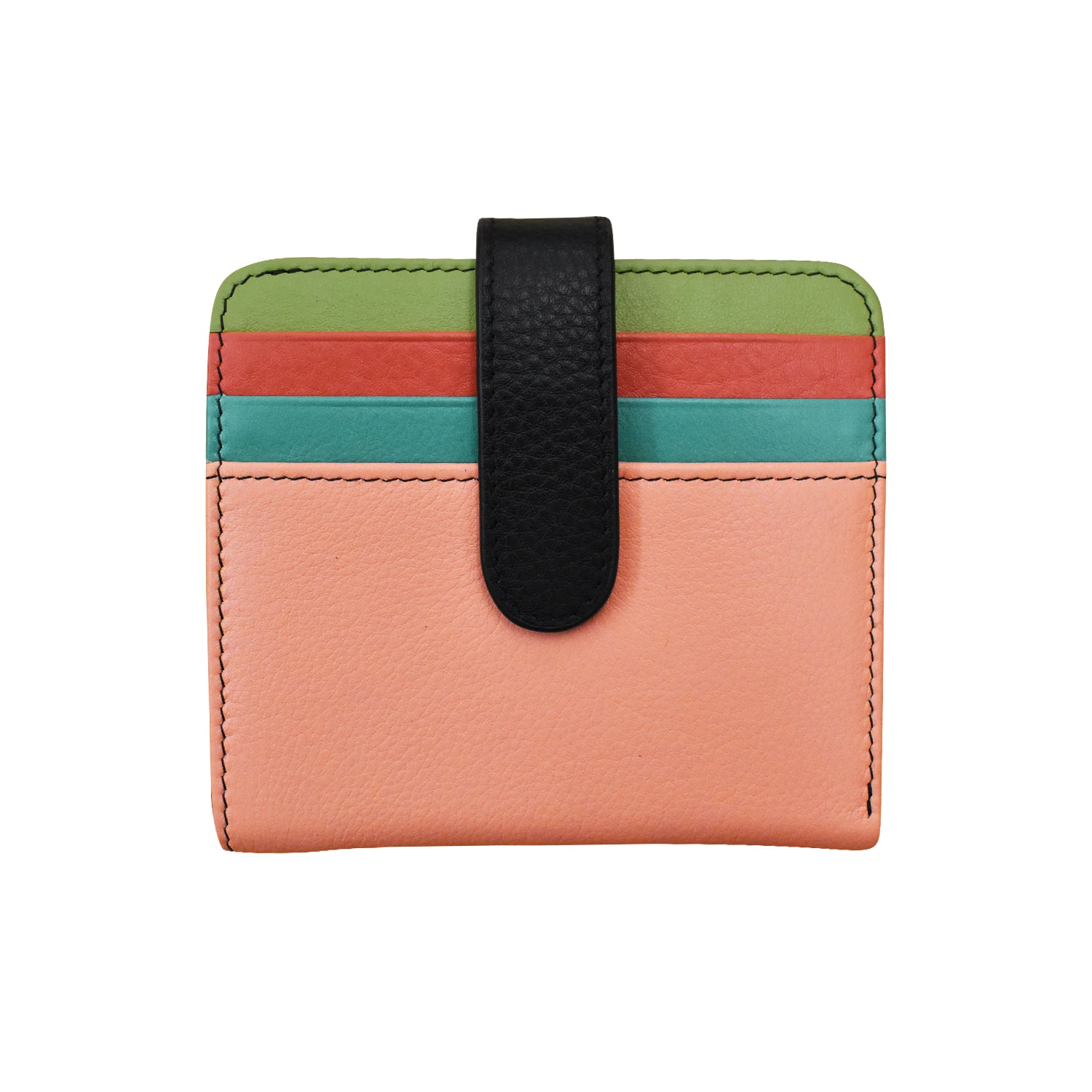 ili New York - SMALL BIFOLD WALLET - 7301 - Peach Multi