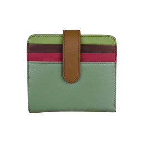 ili New York - SMALL BIFOLD WALLET - 7301 - Sage Multi