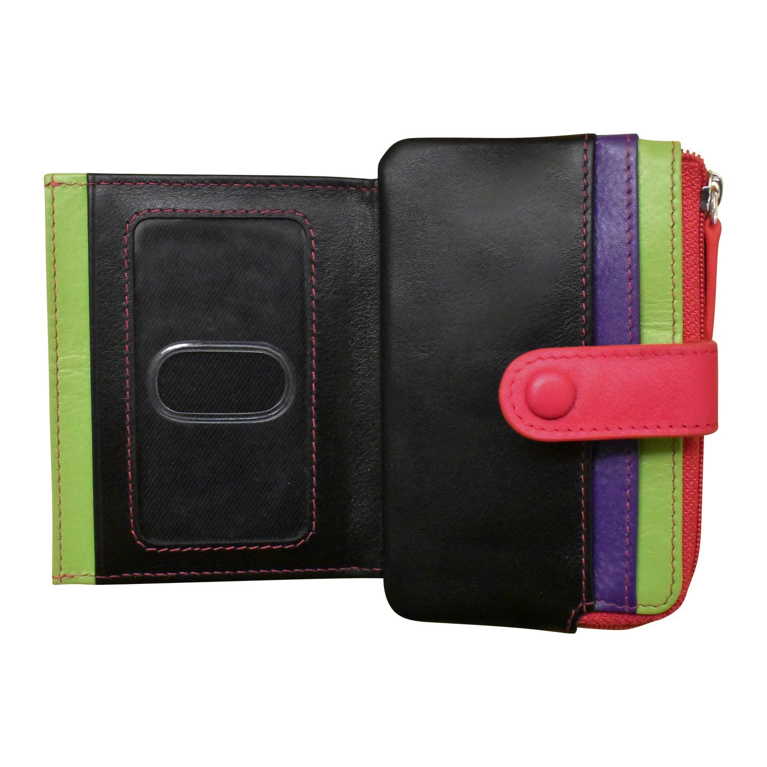 ili New York - SMALL CARD HOLDER PURSE - 7312 - Black Brights
