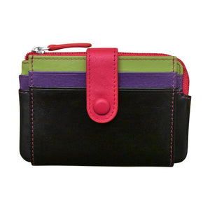 ili New York - SMALL CARD HOLDER PURSE - 7312 - Black Brights