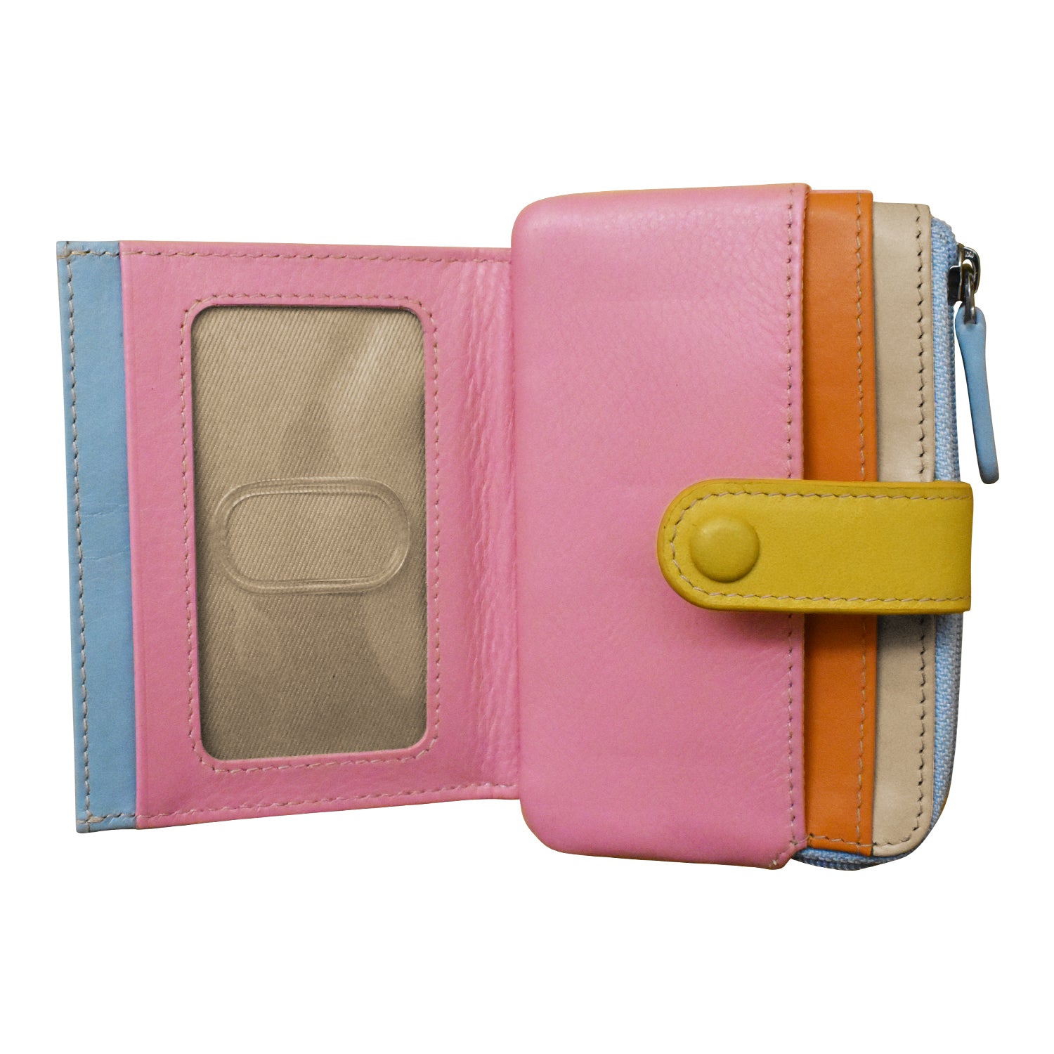 ili New York - SMALL CARD HOLDER PURSE - 7312 - Pink Rainbow