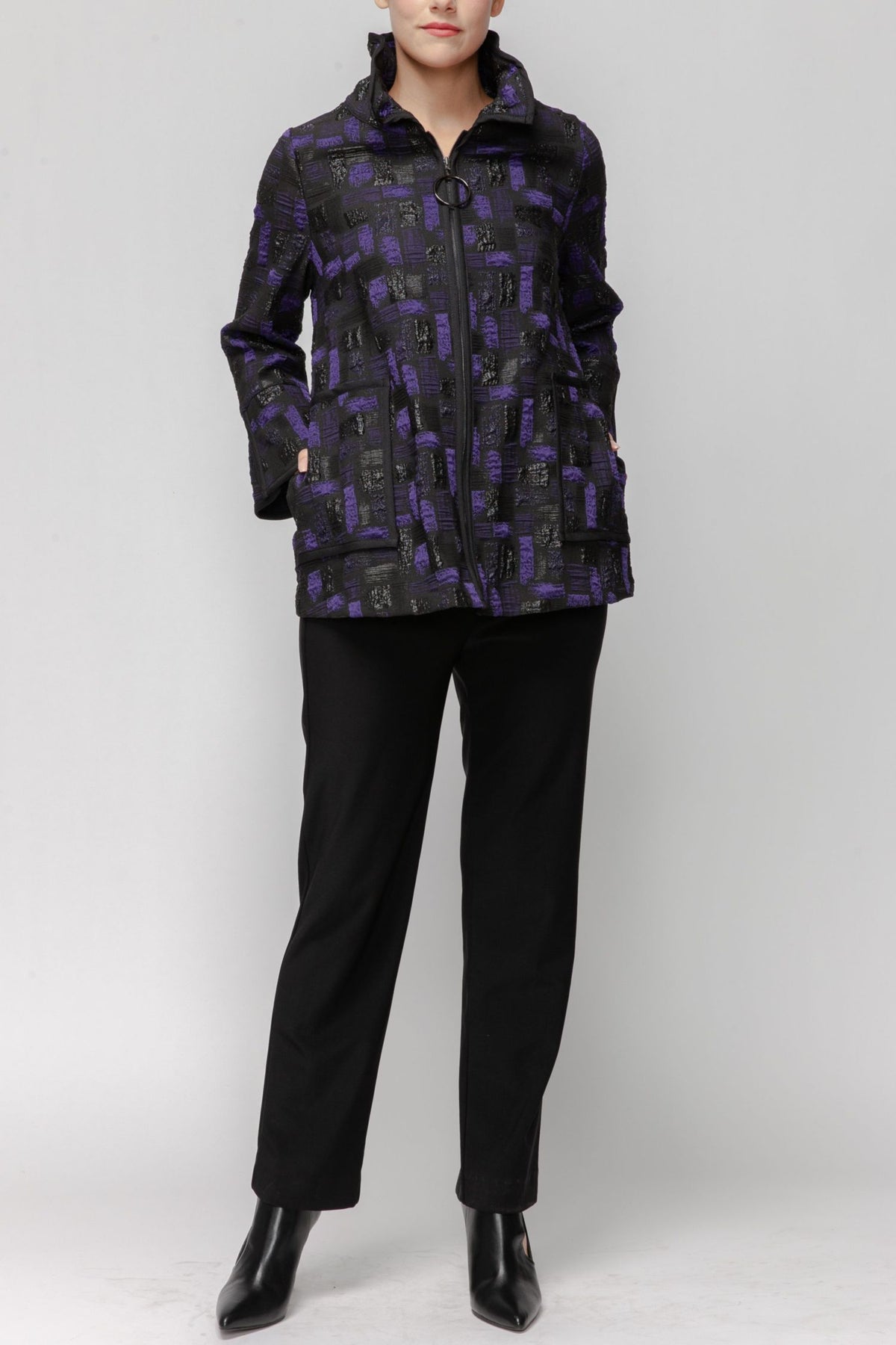 IC COLLECTION Jacket - 7353J - PURPLE