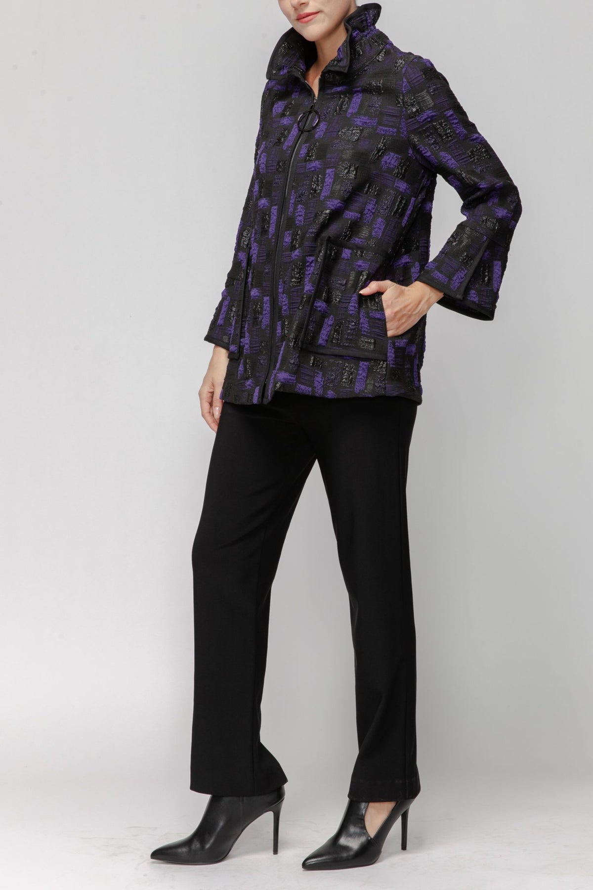 IC COLLECTION Jacket - 7353J - PURPLE